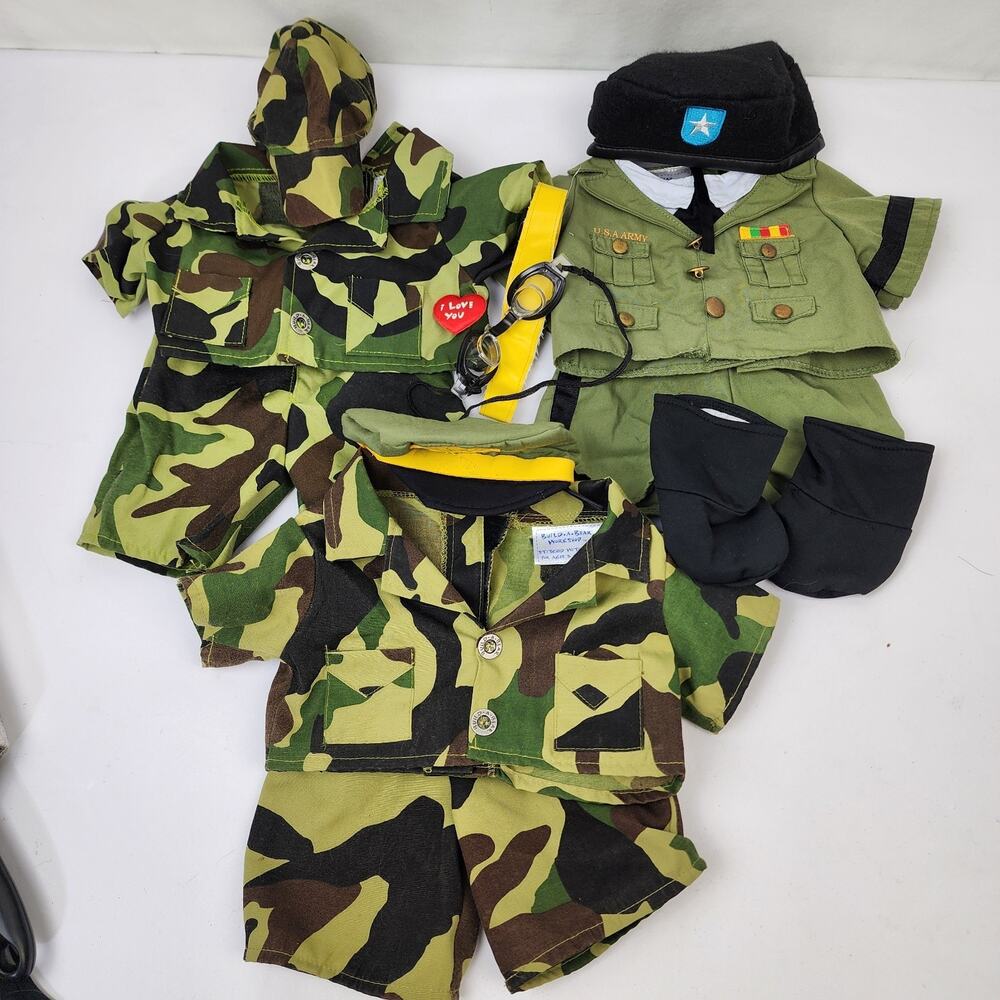 3 Build a Bear Military Camo Army Special Forces Fatigues Uniform Teddy Clothes